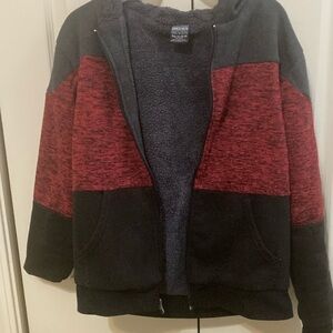 Boys Warm Jacket with Hood and Front Pockets